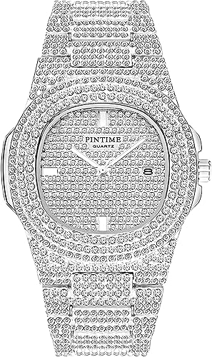 Luxury Crystal Diamond Watch Silver Gold Fashion Quartz Analog Watch Stainless Steel Band Bracelet